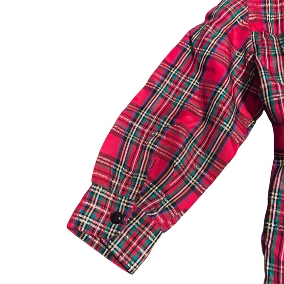 Vintage Isabel Garreton Red tartan romper size 3 - Picture 6 of 10